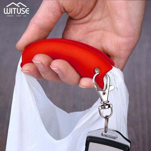 Grocery Holder Handle Shopping Bag Silicone Lifting Holder Handle Grip Easy Carrying Tool Non-slip Grooves Surface Carrier