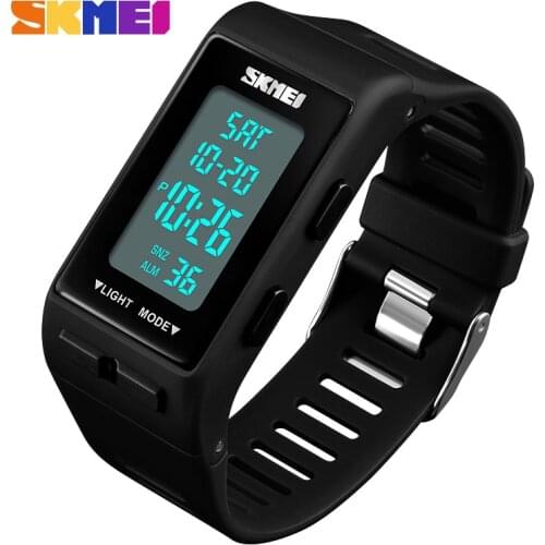 SKMEI Square Electronic Watch Women Men Digital Wristband Alarm Clock Life Waterproof Fashion Sport LED 12/24hour Clock 1362