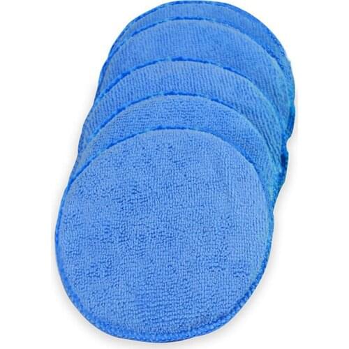 10PCS Applicator Pads Microfiber Car Polishing Waxing Sponge 13*13*2.5CM Blue+Yellow Cleaning Tool Sponge