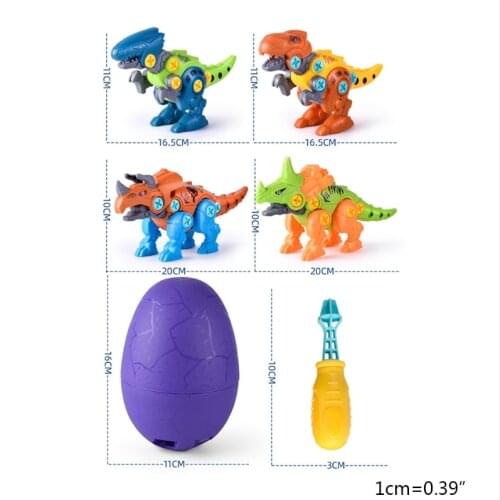 C5AA Take Apart Dinosaur Toys for Kids - Building Dino Egg Play Kit with Screwdriver DIY Construction Engineering Set STEM Gifts