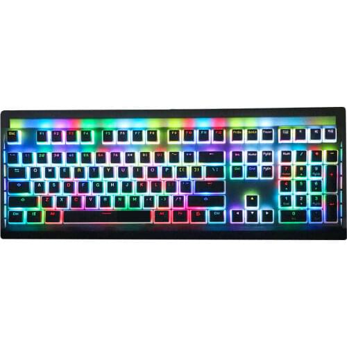NPKC 108-key PBT Double Shot Shine Through Keycaps ANSI ISO OEM Profile Pudding up to 112 Keys Keyset for MX Mechanical Keyboard