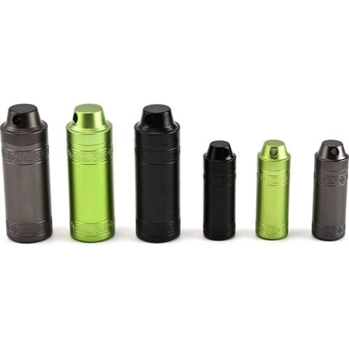 Aluminum Alloy Large-Capacity Household Storage Medicine Box Outdoor Portable Keychain Small Medicine Bottle Small Item Storage