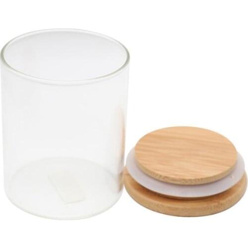 Creative Dry Herb Storage Jars With Wooden Lids Glass Transparent Large Container Empty Bottles SN3350