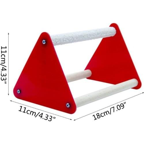 Parrot Bird Perch Bracket Bite Grinder Claw Fun Toys Parrots Triangle Ladder Acrylic Stand Pet Supplies