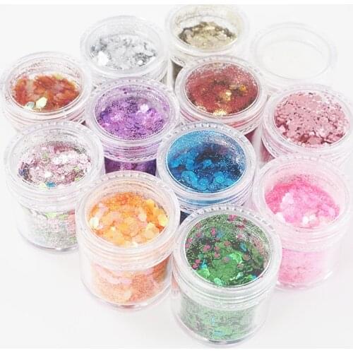 12 Colors Flash Powder Sequin Laser For Resin Mold Filler Mix Colors