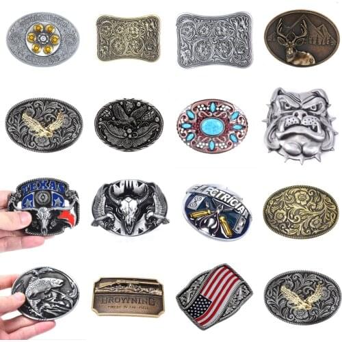 Eagle Metal Cool Belt Buckles For Man Unisex Western Fashion Buckle Cowboys Cowgirls Paracord Buckle 1pc