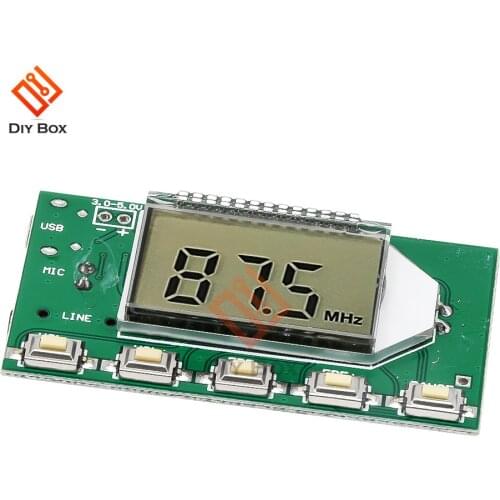 FM Transmitter Module 7MHz-108MHz DC 3-5V Audio Radio Wireless Receiver Microphone Stereo FM Transmitter LED Display
