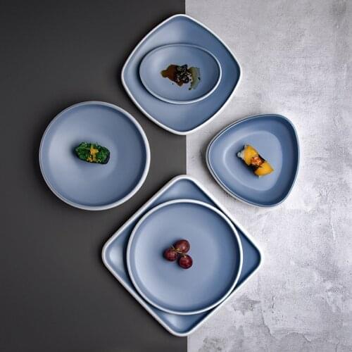 Japanese Style Dish Set Sushi Plate Nordic Imitation Ceramic Tableware 8 Inch Fruit Plate Anti-fall Melamine Snack Tray 49 Items