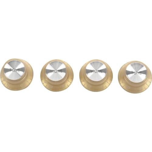 Set Gold Top Hat Knob for Gibson for Les Paul Gold Foil Button