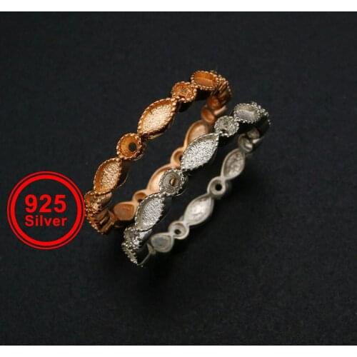 Empty Full Band Keepsake Breast Milk Resin Ring Settings Solid 925 Sterling Silver 2x4MM Marquise Bezel Stackable Ring 1294239