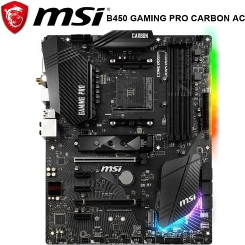 Socket AM4 MSI B450 GAMING PRO CARBON Motherboard AMD B450 DDR4 PCI-E 3.0 Original Desktop MSI B450 Mainboard DDR4 AM4 Used