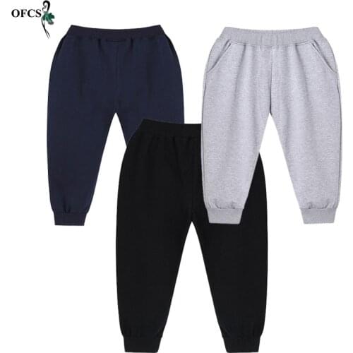 Selling Children Fashion Pants Full Boys Cotton 2-12Year Old Solid Unisex Casual Sport Pants Jogging Kids Trousers Free Shipping