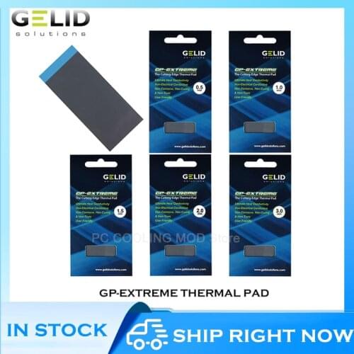 GELID GP Extreme Thermal Pad Silicone Mat 12W/mk For CPU GPU North/South Bridge Graphics Card 80x40mm 0.5/1.0/1.5/2.0/3.0mm