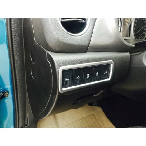 For Suzuki Vitara Escudo 2015 2016 ABS Chrome Inner Fog Light Switch Frame Cover Trim Matt Chromed Accessories Auto Parts