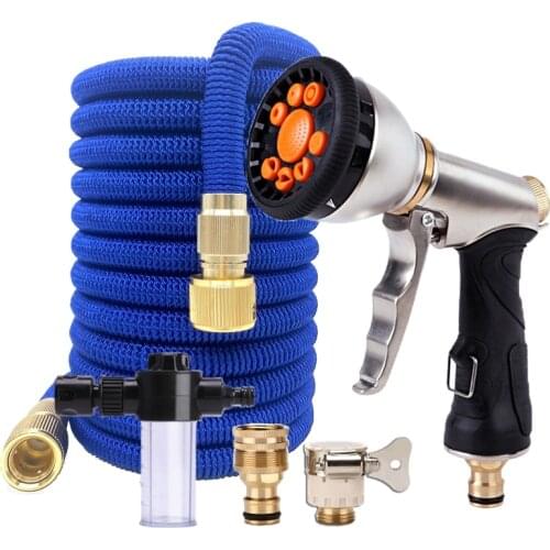 High Pressure Water Gun Expandable Garden Hose High Pressure Car Wash Pipe Magic Flexible Water Hose Spray Gun Watering Hose