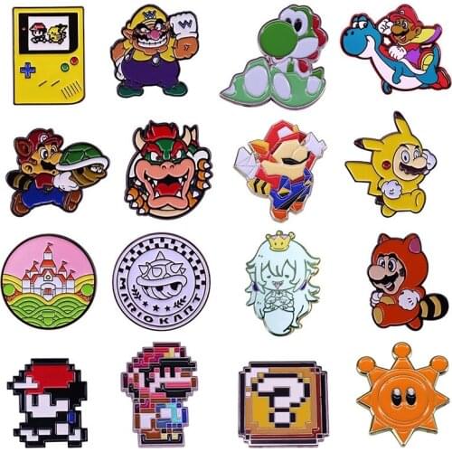 Funny Childhood Anime Games Enamel Pins Collect Fashion Jewelry Gifts Metal Cartoon Brooch Backpack Hat Bag Collar Lapel Badges
