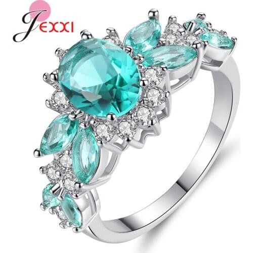 Hot Selling Genuine 925 Sterling Silver Rings For Women Elegant Crystal Rings Jewelry Various Models For Choice Drop Shipping