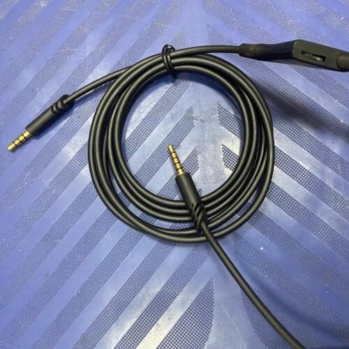 100pcs VOLUME CONTROL Audio Earphone Cable for Logitech A10 A40 G233 Gaming Headset wired headphones Audio Cable