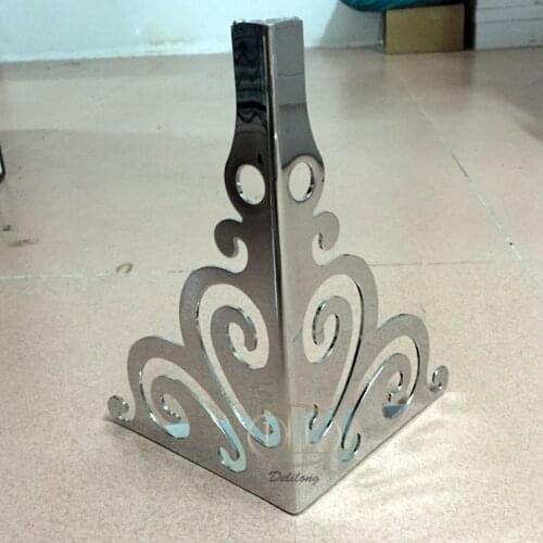 2pcs stainless steel Flower patten European style sofa/bed legs cabinet foot furniture leg coffee table legs 20cm