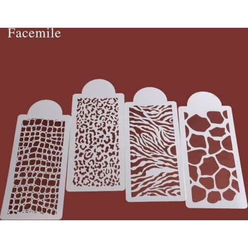4pcs/Set Newest Design Stencil Cake Stencil Fondant Molds Cakes And Cupcakes Stencil Baking Gift Cake Tools Stencil 54003