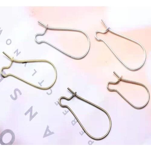 60pcs 18/25/38mm Women Frenchs Earring Hook Ear Wire Hook Accessories For Jewelry Findings Diy Earring Connector Tool Wholesales
