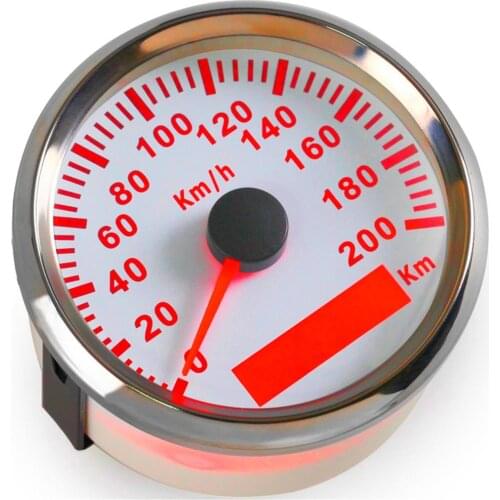 1pc Auto Speed Indicators Tuning Gauges 85mm 0-200km/h GPS Speedometers Black Device with Red Backlight and Antenna for Sale