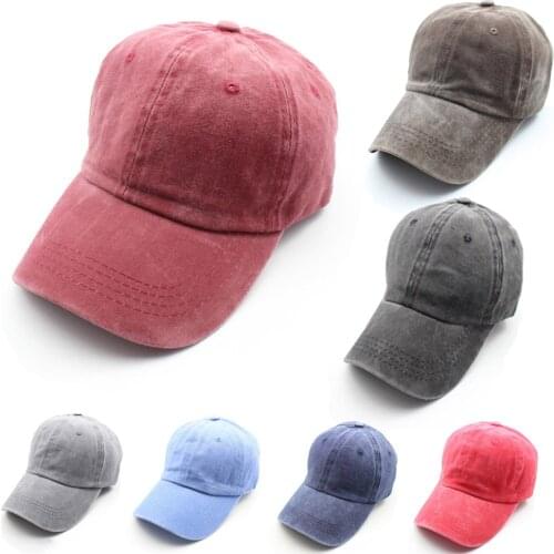 Washed Cotton Solid Hat Men Women Baseball Cap Adjustable Vantage Bone Sport Dancing Plain Headwear Snapback Caps Outdoor Hats