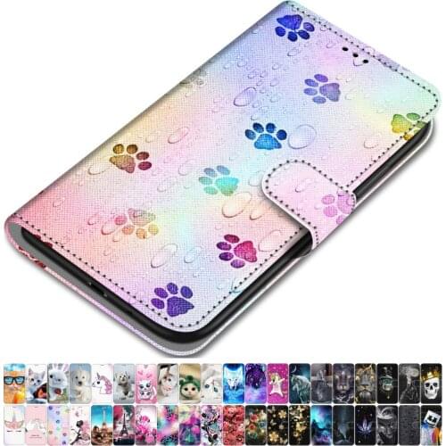 For Case Huawei Mate 10 Lite Mate 20 Lite Mate 30 Pro PU Leather Phone Cover Animal Floral Tower Lovely Girls Boys Box Capa O08F