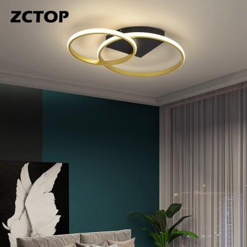 Black Gold Modern LED Ceiling chandeliers for Living Room Dining Room Bedroom Childrens room chandelier Home Light Indoor light