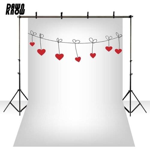DAWNKNOW Valentine’s Day Photography Background Red Heart Photocall Love Photo Shoot Love Texture Photographic Backdrop lv1469