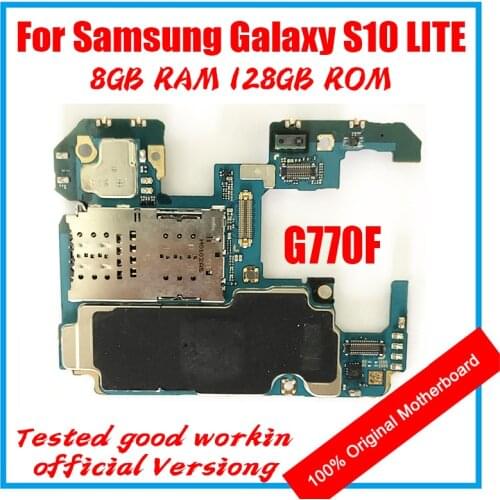 EU Version 128GB For Samsung Galaxy S10 LITE G770F Motherboard Unlocked Logic Board Mainboard Plate Full Chips