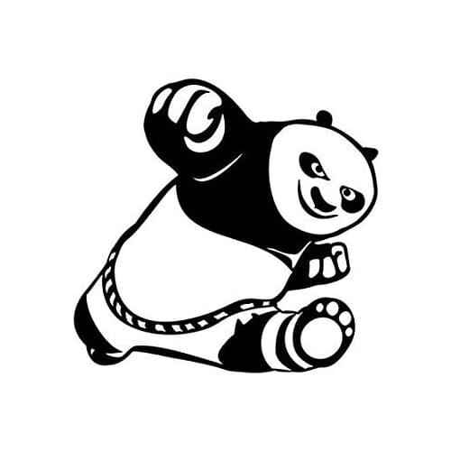 Fusion Boxing Panda Hood, Bumper, Sides, Car Body Stickers Window Door Decal Funny Top Quality Waterproof T020