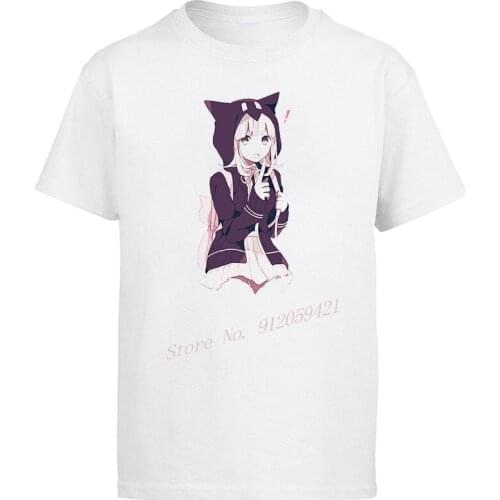 Mens T shirt Japanese Anime School Girl Cute Tops Short Sleeve Harajuku Streetwear Oversized T shirts Men Clothing