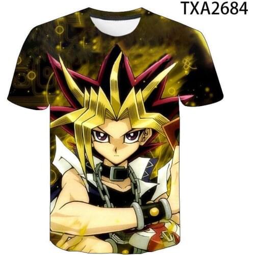Cartoon Anime Games T Shirt Men Women Children Yu Gi Oh 3d Printed T-Shirt Summer Short Sleeve Tops Streetwear Boy Girl Kids Tee