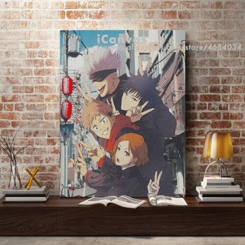 Jujutsu Kaisen Yuji Megumi Nobara Satoru Canvas Home Decor Painting Wall Art Decoration Prints Dorm Living Room Bedroom Poster