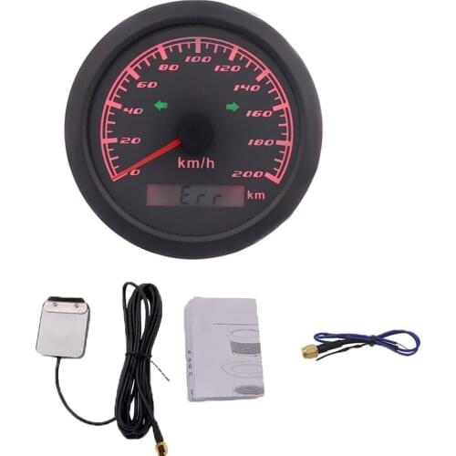 120 KM/H GPS Speedometer 200 KM/H For Car Boat With Left Right High Beam Indicator Lights Speed Meter Gauge 12V/24V