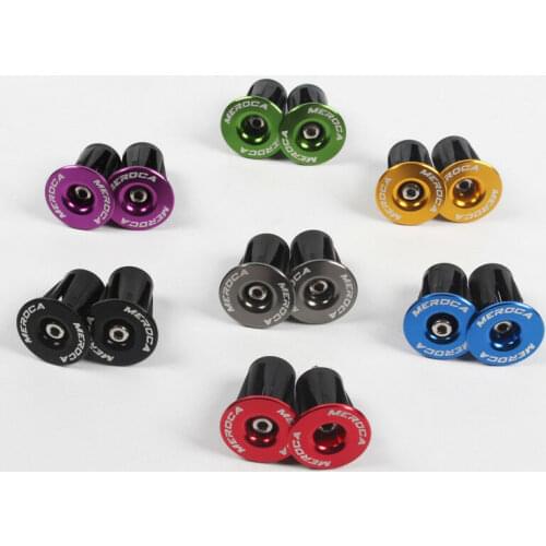MEROCA 2Pcs Mountain Bike Bar End Plugs Aluminum Alloy Lock Bicycle Accessories MTB Road Bike Handle Handlebar Plug End Cap