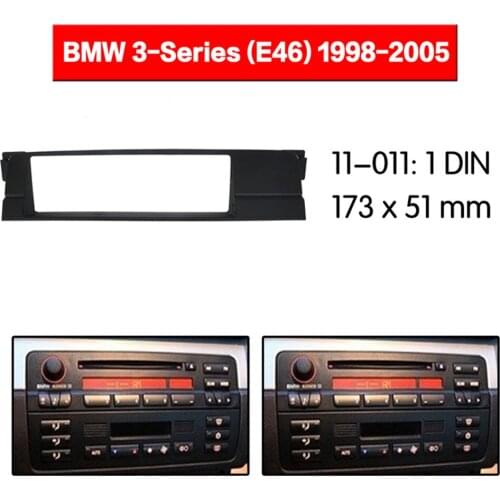 Car Radio Fascia Frame Kit For BMW 3-Series (E46) 1998-2005 Radio Stereo Audio Bezel Facia Panel Trim Dash One Din Mount Kit