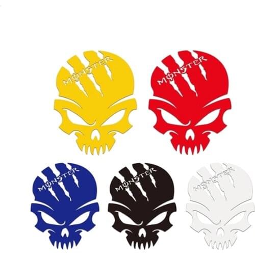 Skull Car Sticker Demon Decal Fuel Tank Cover Door Window Bumper Trunk Motorcycle Helmet Reflective Waterproof Stickers