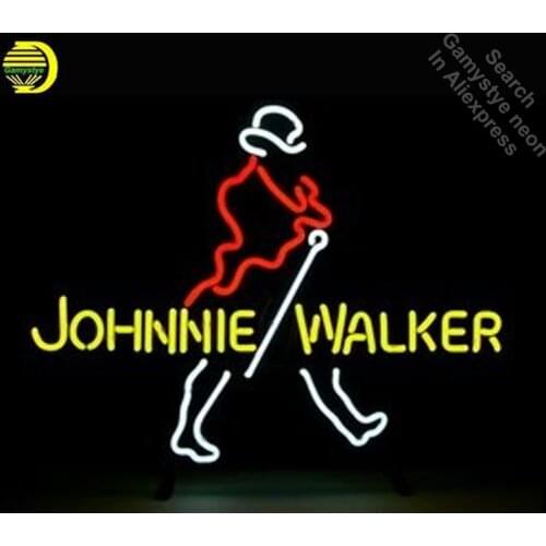 Neon Sign for Johnni Walker Neon Bulb sign Iconic handcraft neon signboard Decorate Room neon light Sailing anuncio luminos