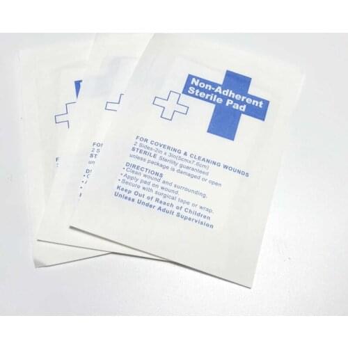 2pcs/lot Non-adherent Pad First Aid Gauze Pledget Sponge Waterproof Wound Dressing Sterile Medical Gauze Pad Wound Care Supplies