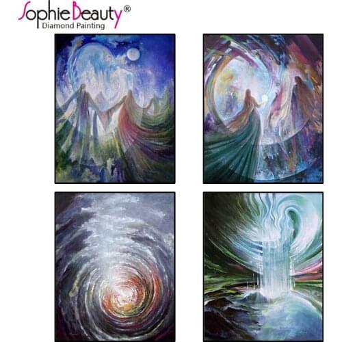 2018 New Sale Paintings Europe Resin Diy Diamond Painting Cross Stitch Mosaic Embroidery Bedroom Colored Drawing Beauty Scenery