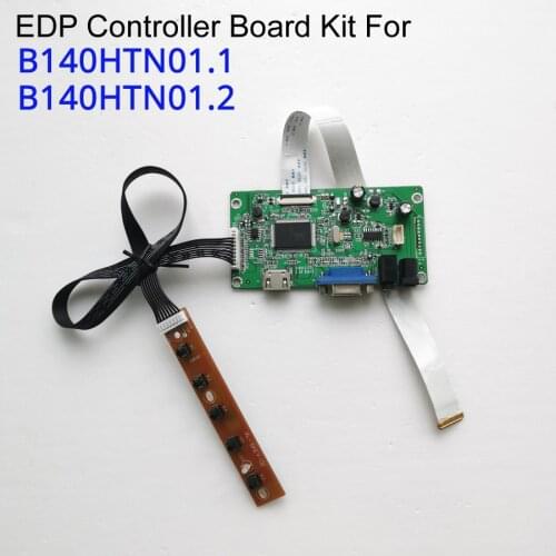 For B140HTN01.1 B140HTN01.2 WLED EDP 30Pins notebook PC panel 1920*1080 14" +VGA display controller drive board DIY kit