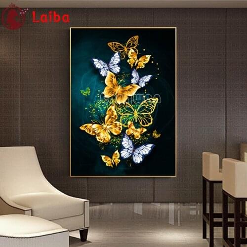 Full Square Diamond Mosaic butterfly landscape Wall Decor 5d Diamond Painting animal Cross Stitch Handmade Picture Of Rhinestone