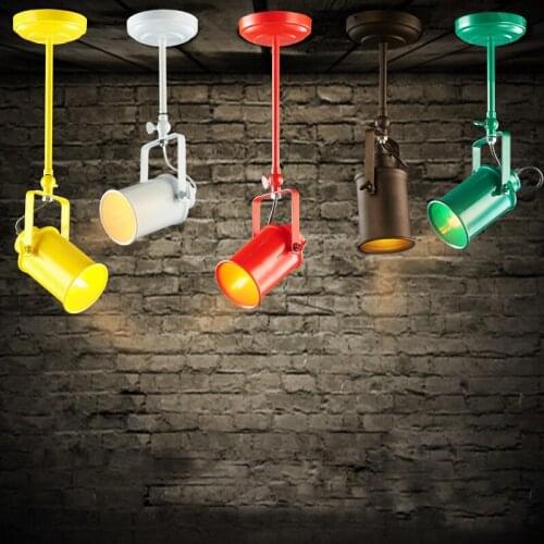 Industrial Vintage Loft Creative Metal Ceiling Light American Bedroom Retro Adjustable Decorative Ceiling Lamp Lighting CL183