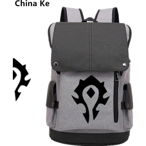 War Of World Lion Game USB Port Backpack Bag Zipper Messenger School Students Book Large Capacity Travel Bag