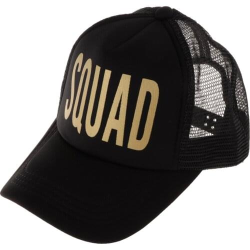 Squad Mesh Hats Hen Party Cap Snapback Hat Bridal Shower Bachelorette Party Favor for Travel Hiking Clamping