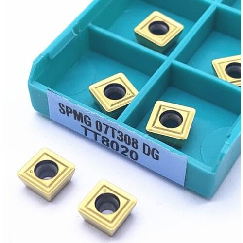 SPMG07T308-DG TT9030 Outer Grooving Tool Holder Carbide Blade, 10PCS Blade Turning Tool SPMG090408-DG TT8020 TT9030
