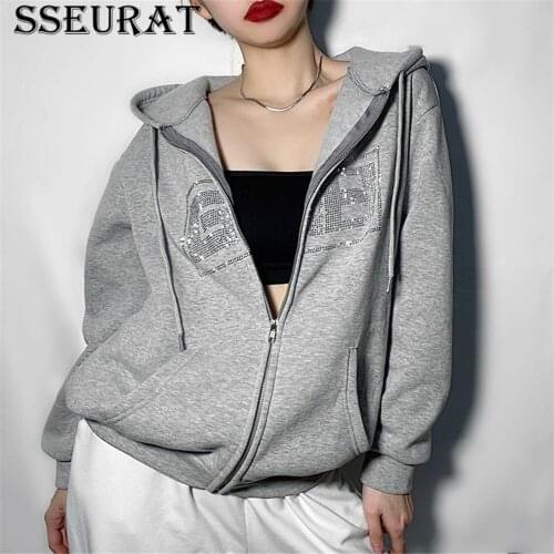 SSEURAT Women's Sweatshirts With Inscriptions
