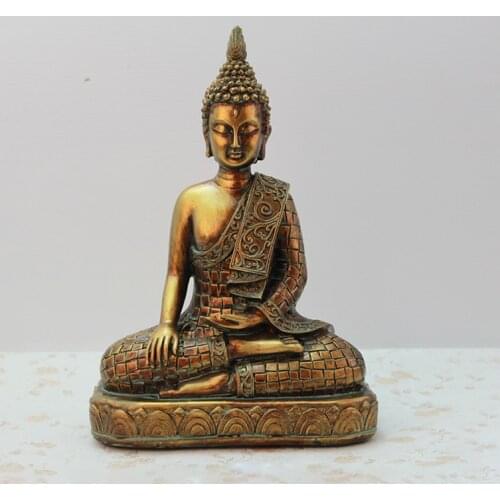 Buddha statue home decoration desktop resin crafts retro golden Buddha statue jewelry home decoration Sculpture statue gifts